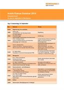 Ablauf Programm - Inside Raman Seminar 2014